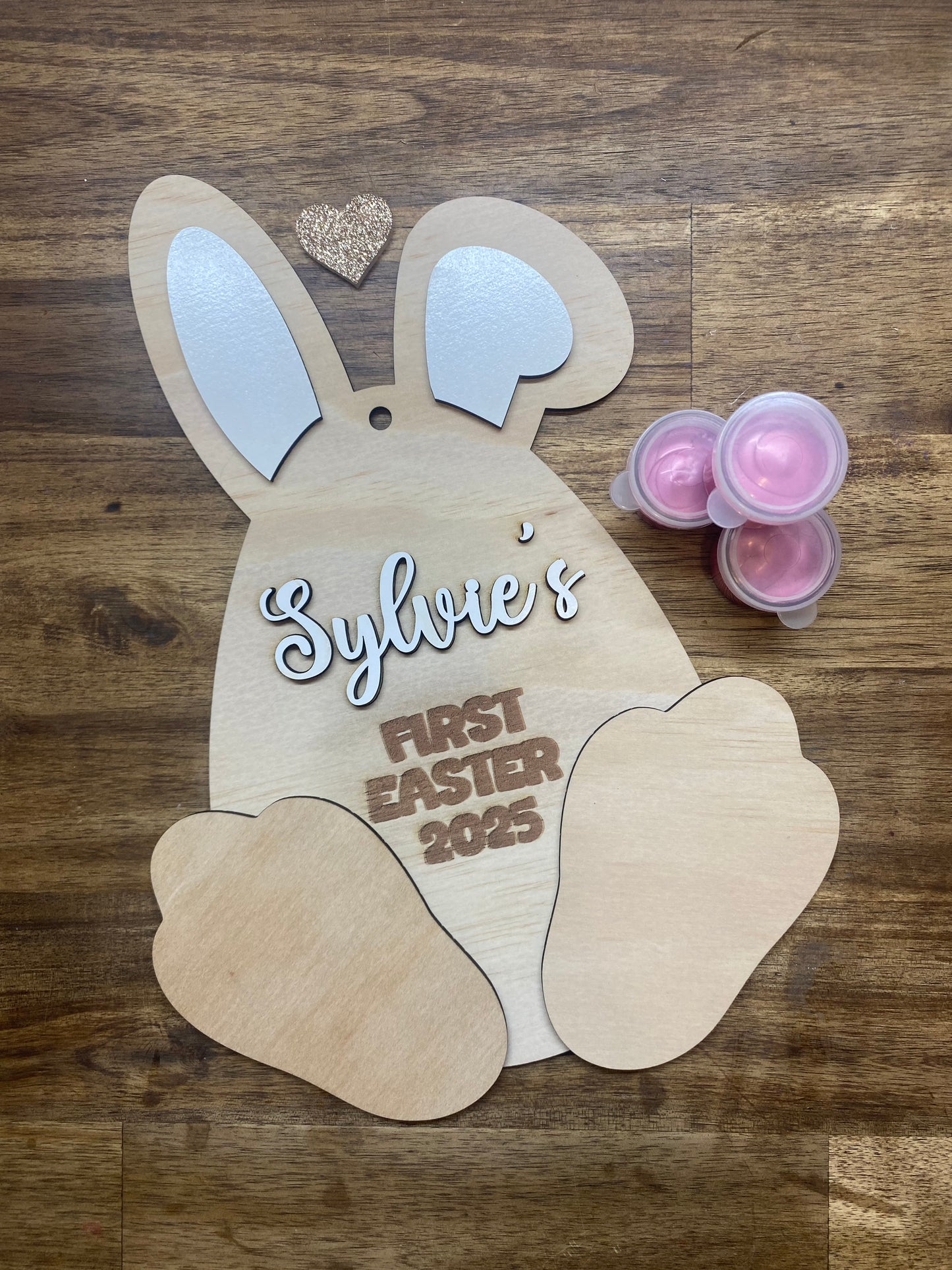 Baby’s First Easter Plaque -Personalised Footprint Keepsake